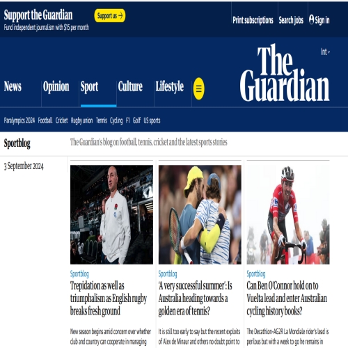 The Guardian Sports Blog